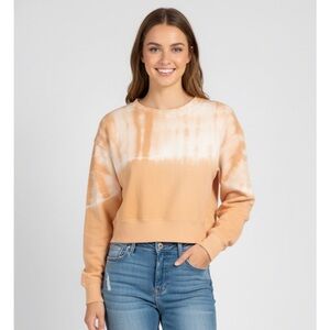WILDFOX Crew Neck Cropped Sweatshirt, Women’s M, Melon Wash